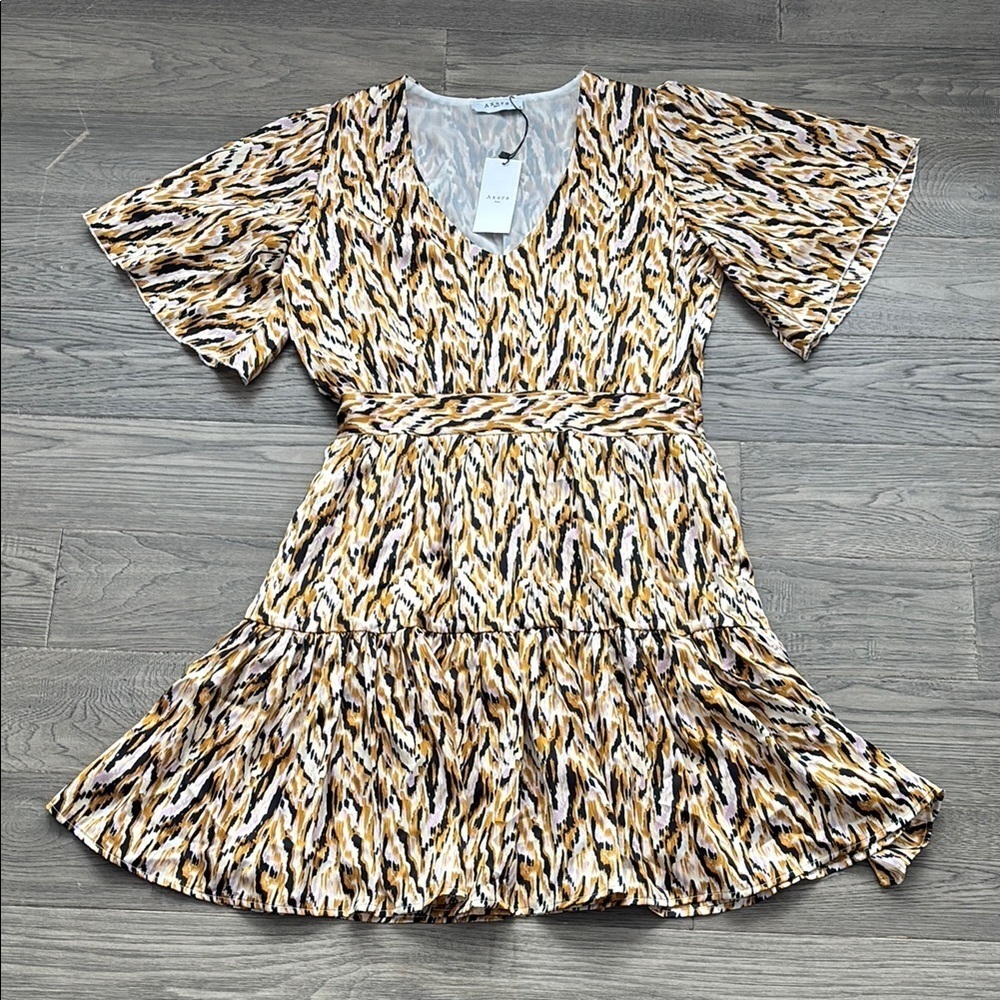 Axara Paris | Colourful splat printed flowy dress / New with tags Size M